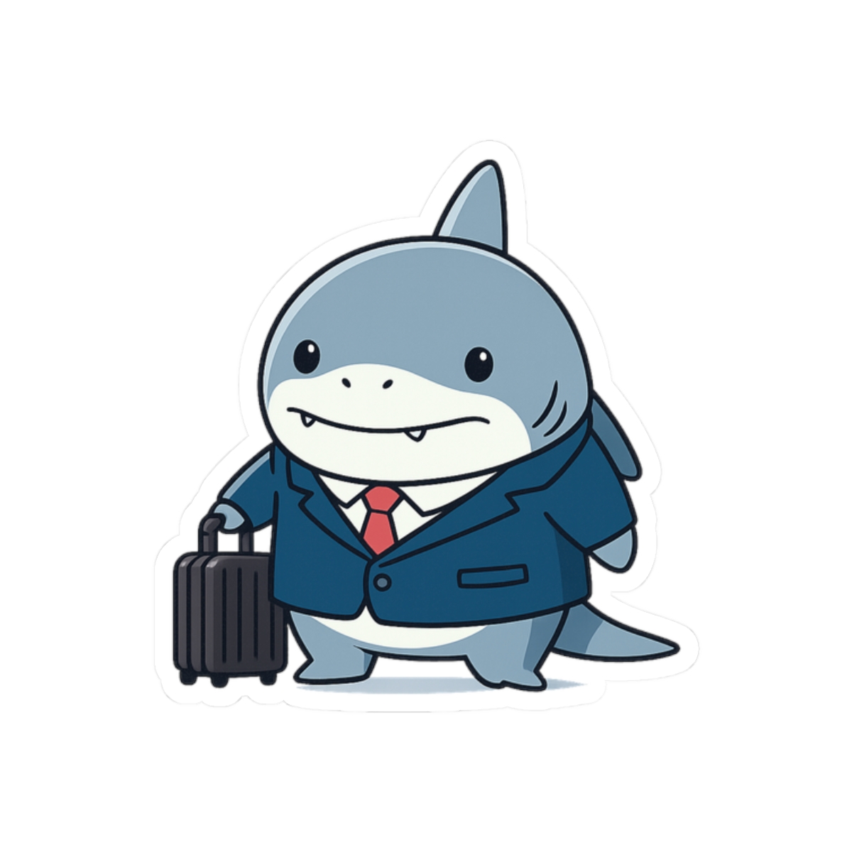 Jeff the Land Shark Business Sticker | Funny Vinyl Decal - alternate angle 3, merchandise