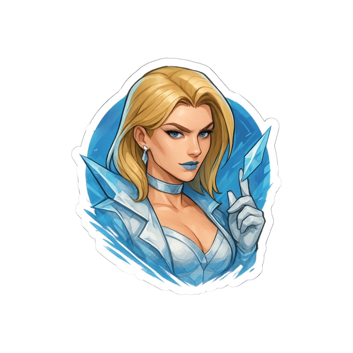 Emma Frost Rivals X-Men Sticker | Bold Vinyl Decal - alternate angle 1, merchandise