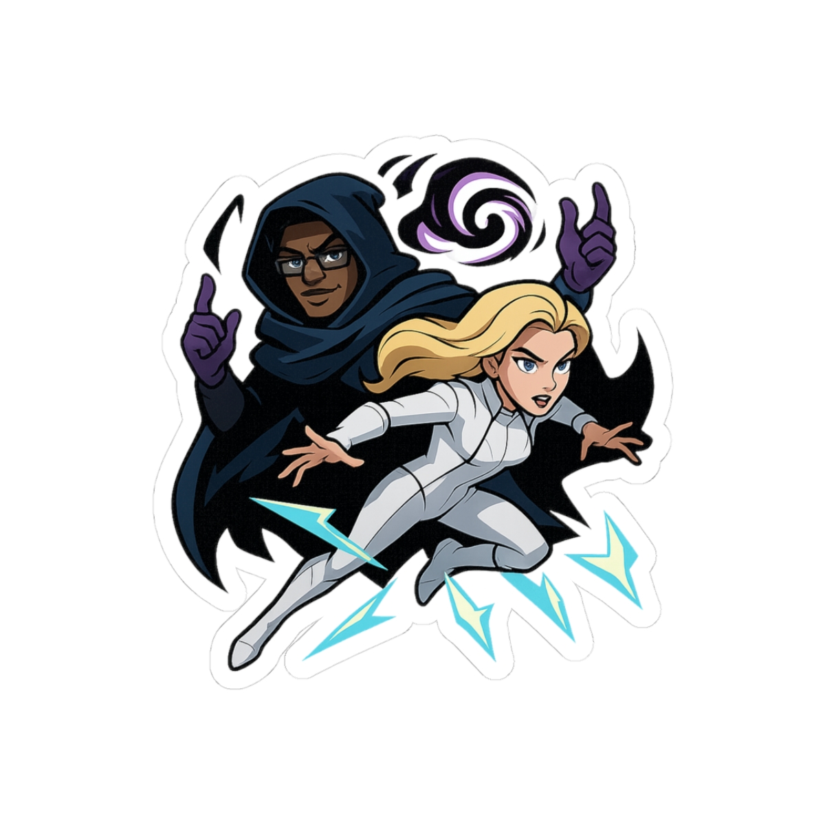 Marvel Rivals Cloak and Dagger Sticker | Bold Vinyl Decal - alternate angle 3, merchandise