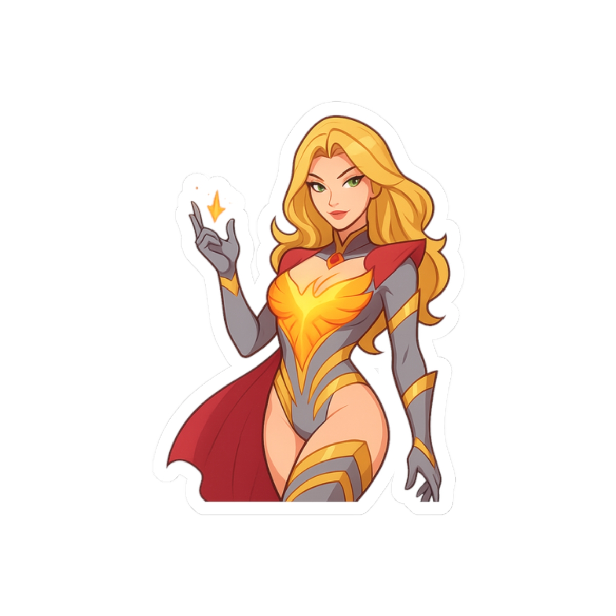 Emma Frost Phoenix Force Sticker | Bold Marvel Rivals Vinyl Decal - alternate angle 3, merchandise