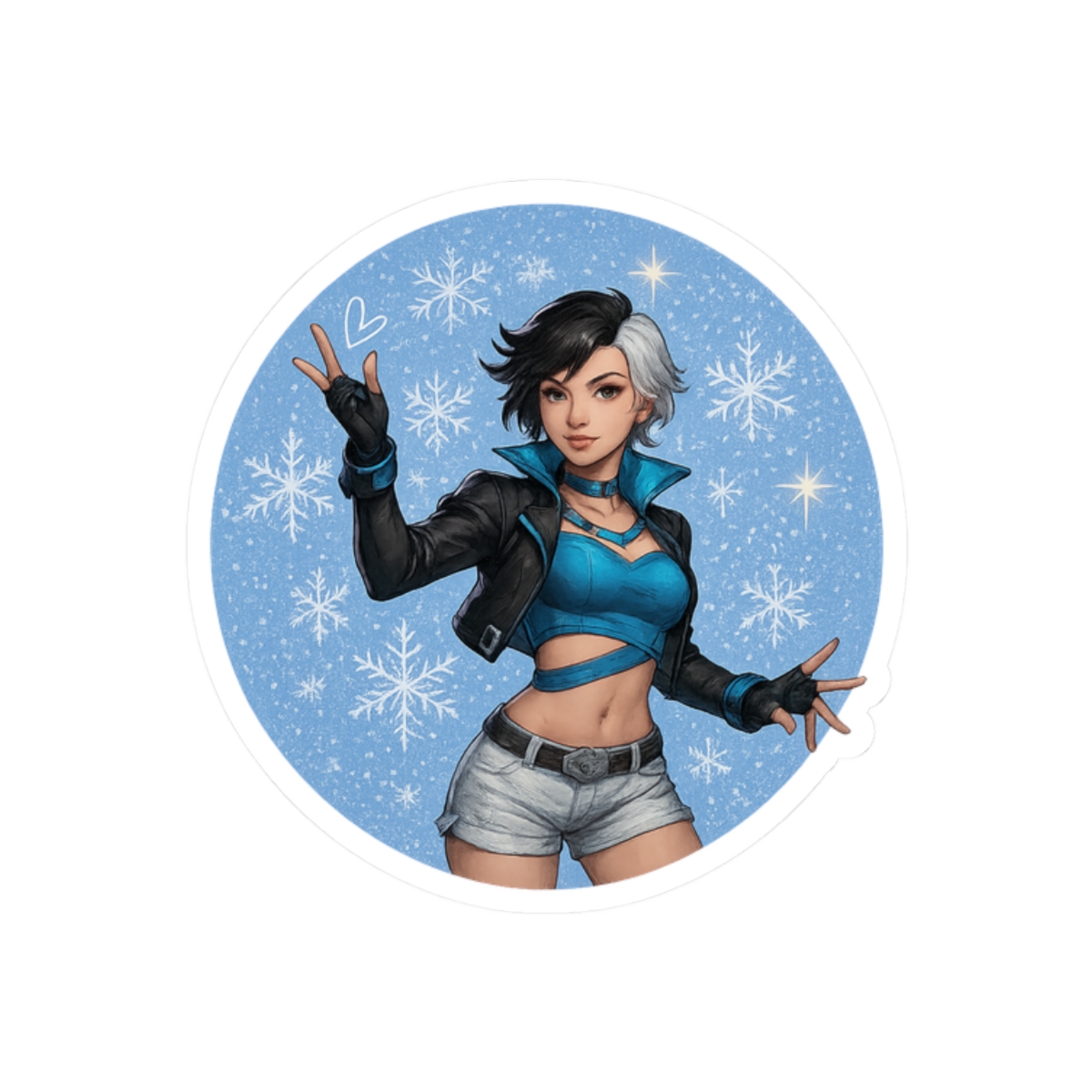 Luna Snow Marvel K-Pop Sticker | Bold Vinyl Decal - alternate angle 3, merchandise